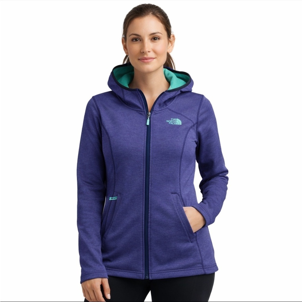 The North Face Women's Raschel Parka Hoodie Sweatshirt‎ Jacket Purple Medium EUC